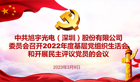 旭宇光電召開(kāi)2022年度黨支部組織生活會(huì)和民主評(píng)議會(huì)